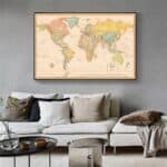 Carte Mappemonde - Vintage