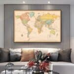 Carte Mappemonde - Vintage