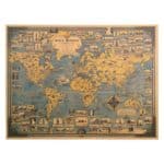 Affiche Mappemonde - Vintage
