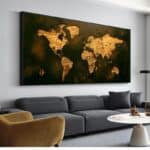 Tableau Mappemonde Vintage