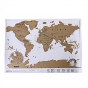 Carte du Monde à Gratter - Blanche