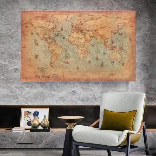 Carte Mappemonde - Ancienne
