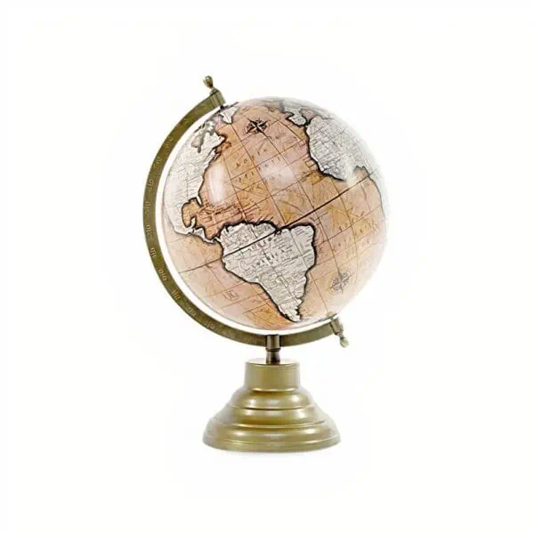 Globe Terrestre - Ancien Doré