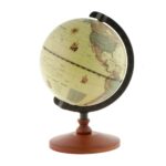 Globe Terrestre - en Bois Ancien