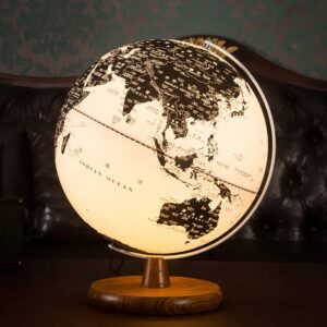 Globe Terrestre Lumineux - Pied Bois
