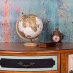 Globe Terrestre - Metal Ancien