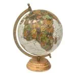 Globe Terrestre - Metal Ancien