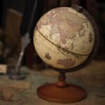 Globe Terrestre Vintage - Bois