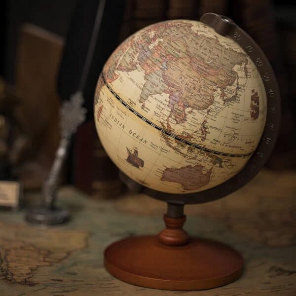 Globe Terrestre Vintage - Bois