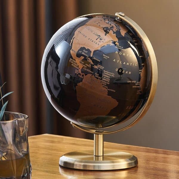 Globe Terrrestre - Noir et Or