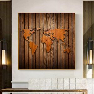 Mappemonde - Bois Ancienne