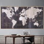 Mappemonde - en Noir et Blanc