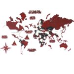 Mappemonde Murale - en Bois