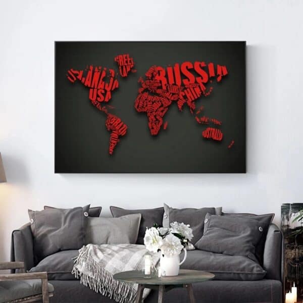 Mappemonde - Rouge