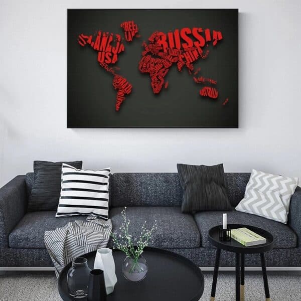 Mappemonde - Rouge