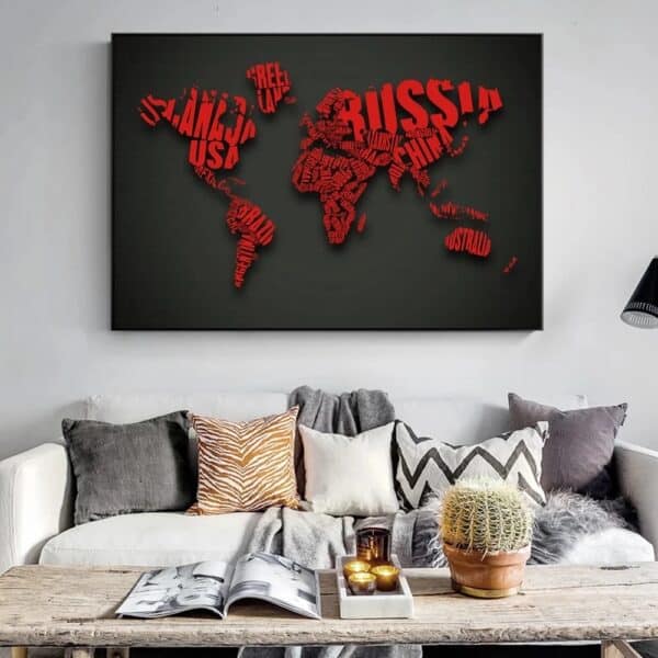 Mappemonde - Rouge