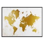 Tableau Carte du Monde - Blanc