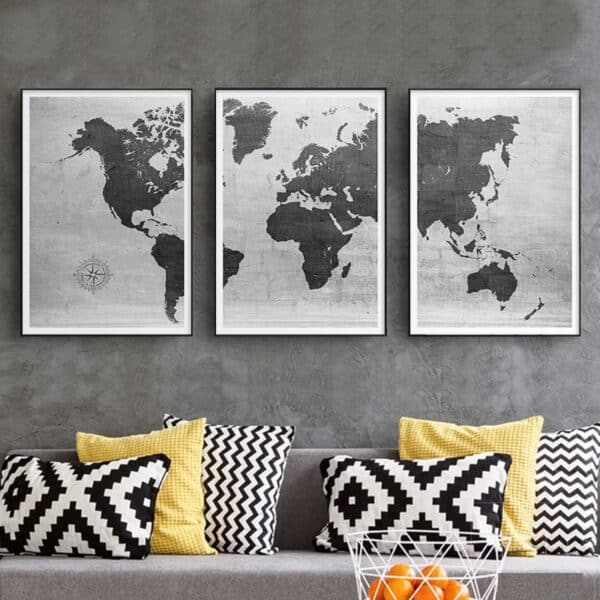 Tableau Carte du Monde = Moderne