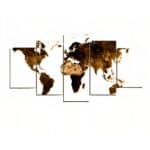 Tableau Carte du Monde - Or