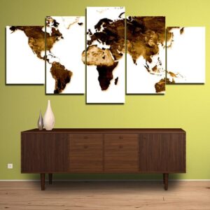 Tableau Carte du Monde - Or