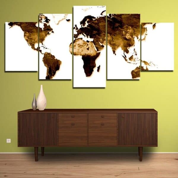 Tableau Carte du Monde - Or