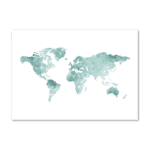 Tableau Carte du Monde  Vert