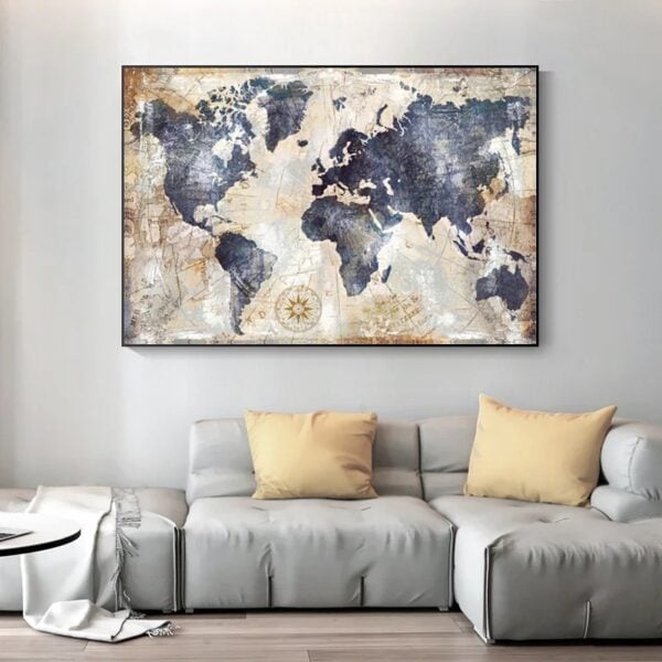 Tableau Mappemonde - Ancien