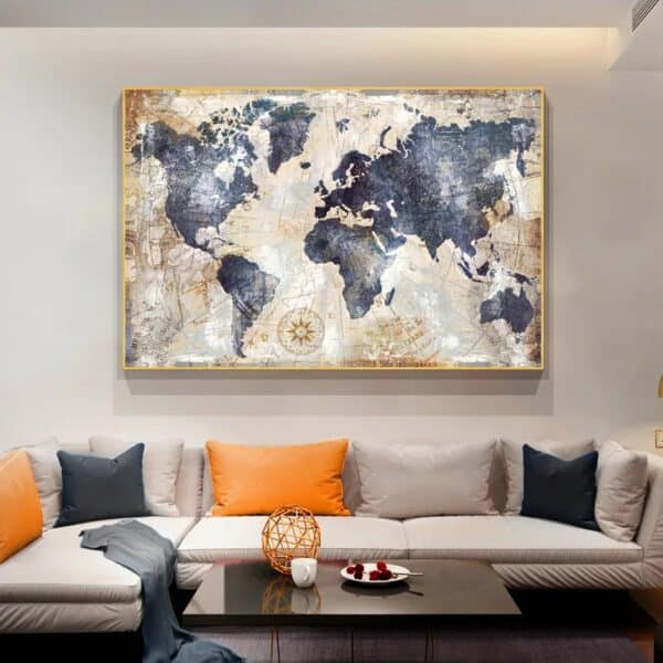 Tableau Mappemonde - Ancien