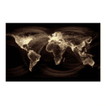 Tableau Monde - Noir et Or