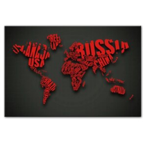 Mappemonde - Rouge